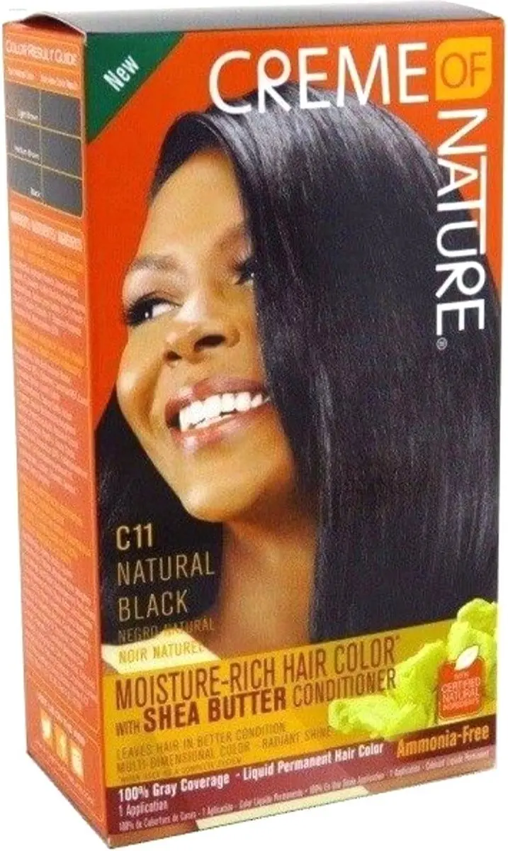 Creme of Nature Natural Black Liquid Permanent Hairkleur 160ml