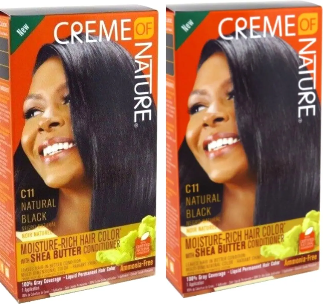 Creme of Nature Natural Black Liquid Permanent Hairkleur 160ml