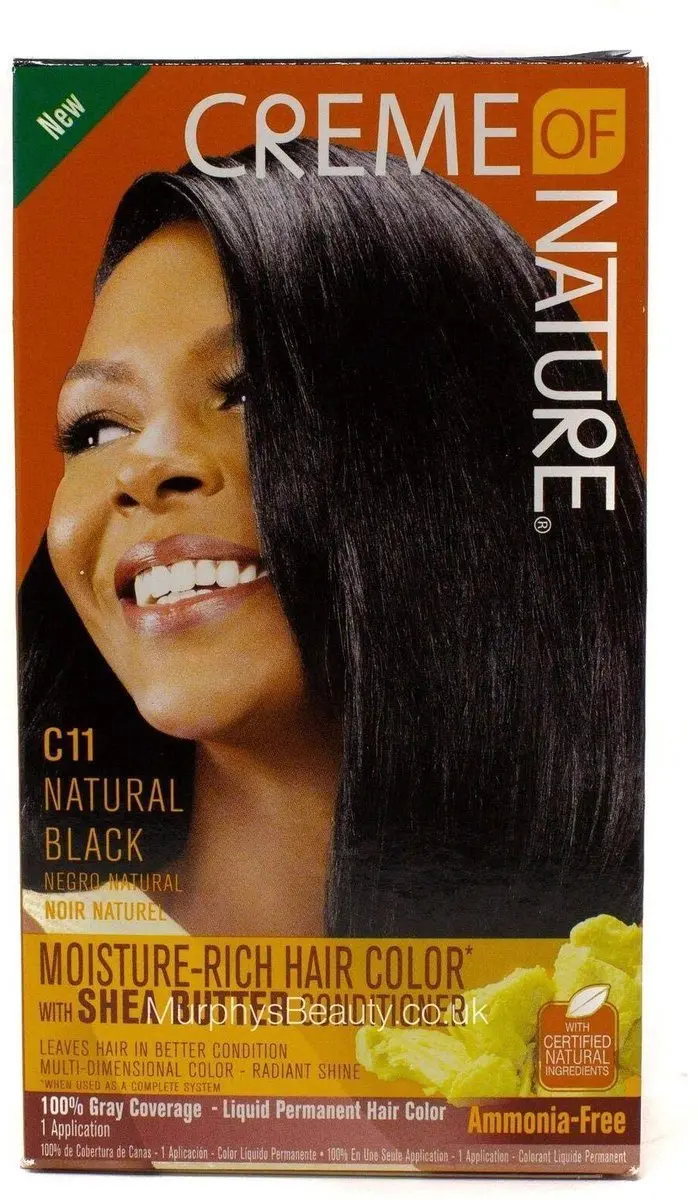Creme of Nature Natural Black Liquid Permanent Hairkleur 160ml