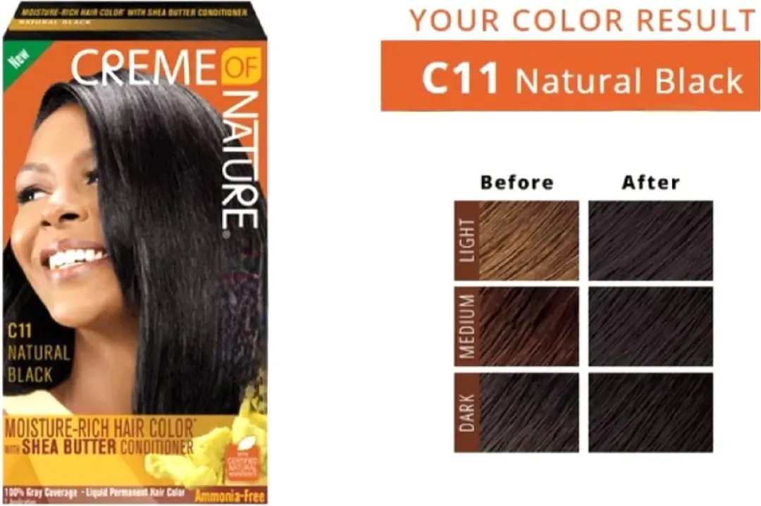 Creme of Nature Natural Black Liquid Permanent Hairkleur 160ml