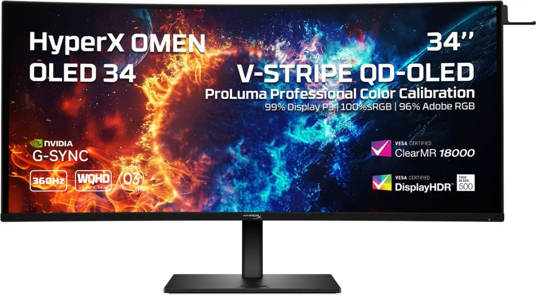 HyperX OMEN OLED 34 Curved Gaming Monitor 34" WQHD