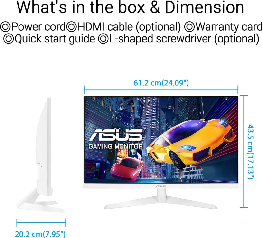 ASUS VY279HGR-W Eye Care Monitor 27" - FHD 120Hz Wit