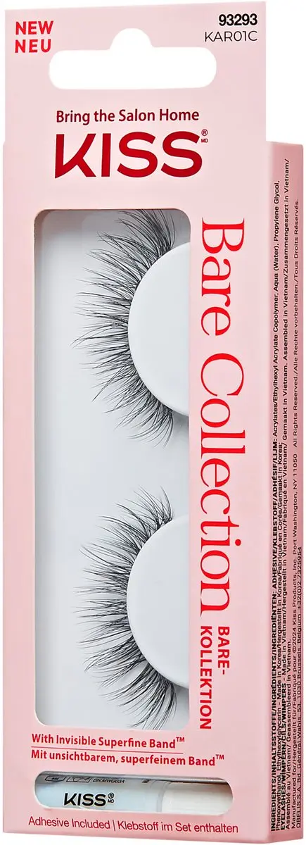 Kiss Bare Collection KAR01C Kunstwimpers - Superdun - Zwart