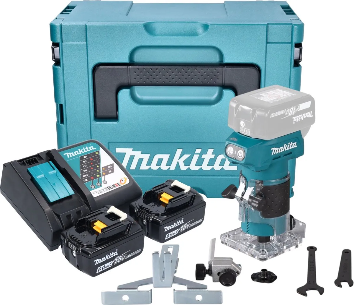 Makita DRT52RGJ Accu Kantenfrees 18V 6mm