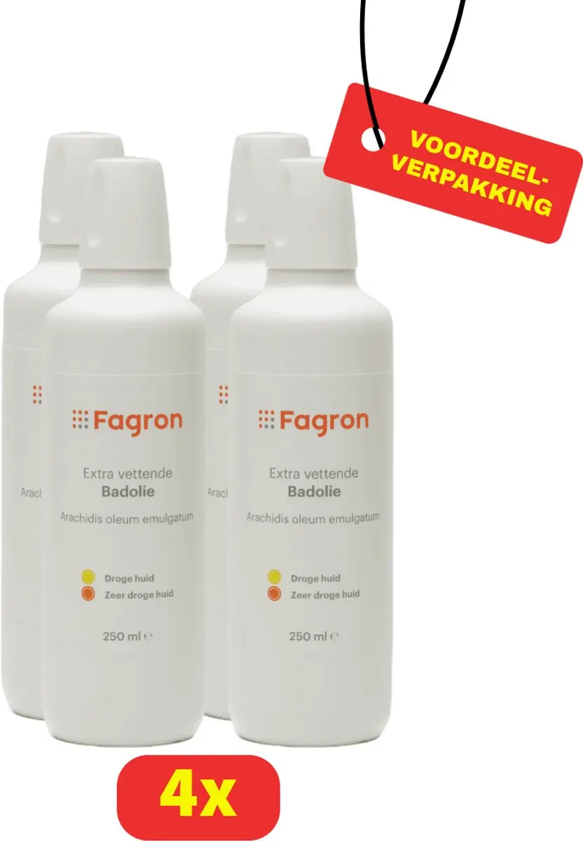 Fagron Extra Vettende Badolie 4x250ml