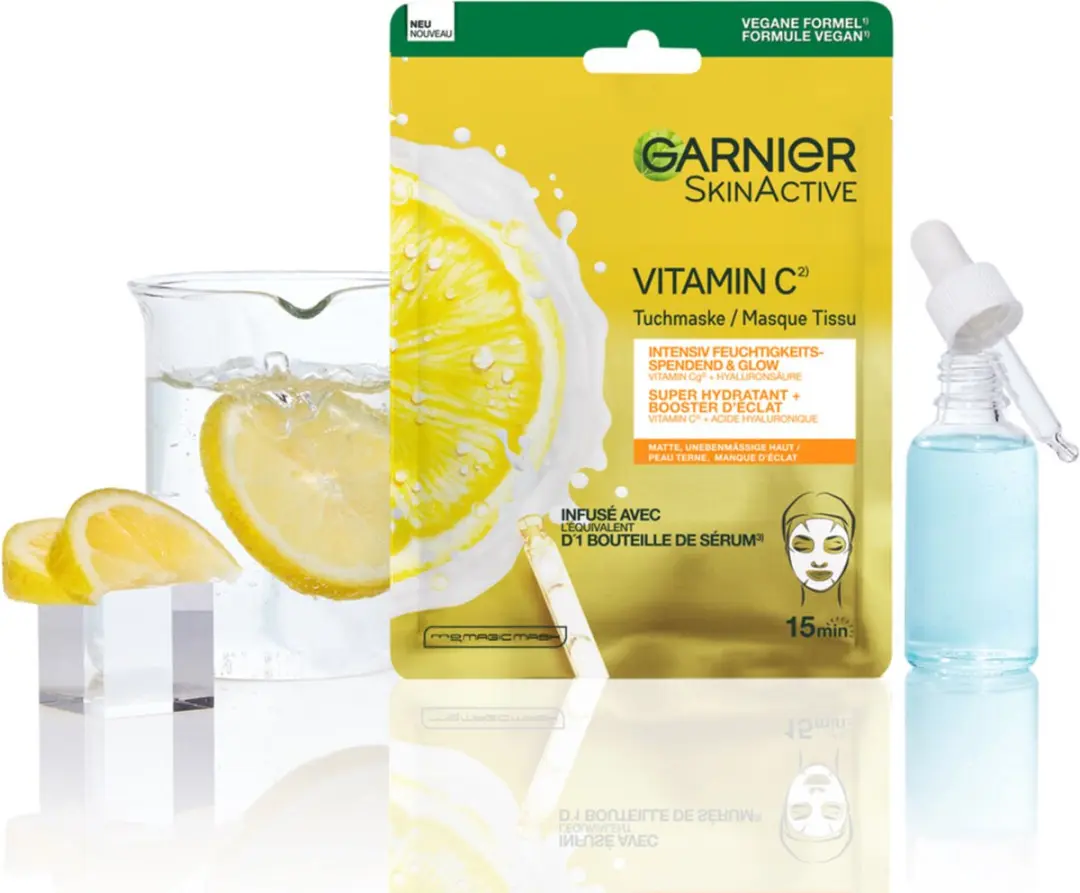 Garnier SkinActive Vitamine C Sheet Masker - 6 Stuks