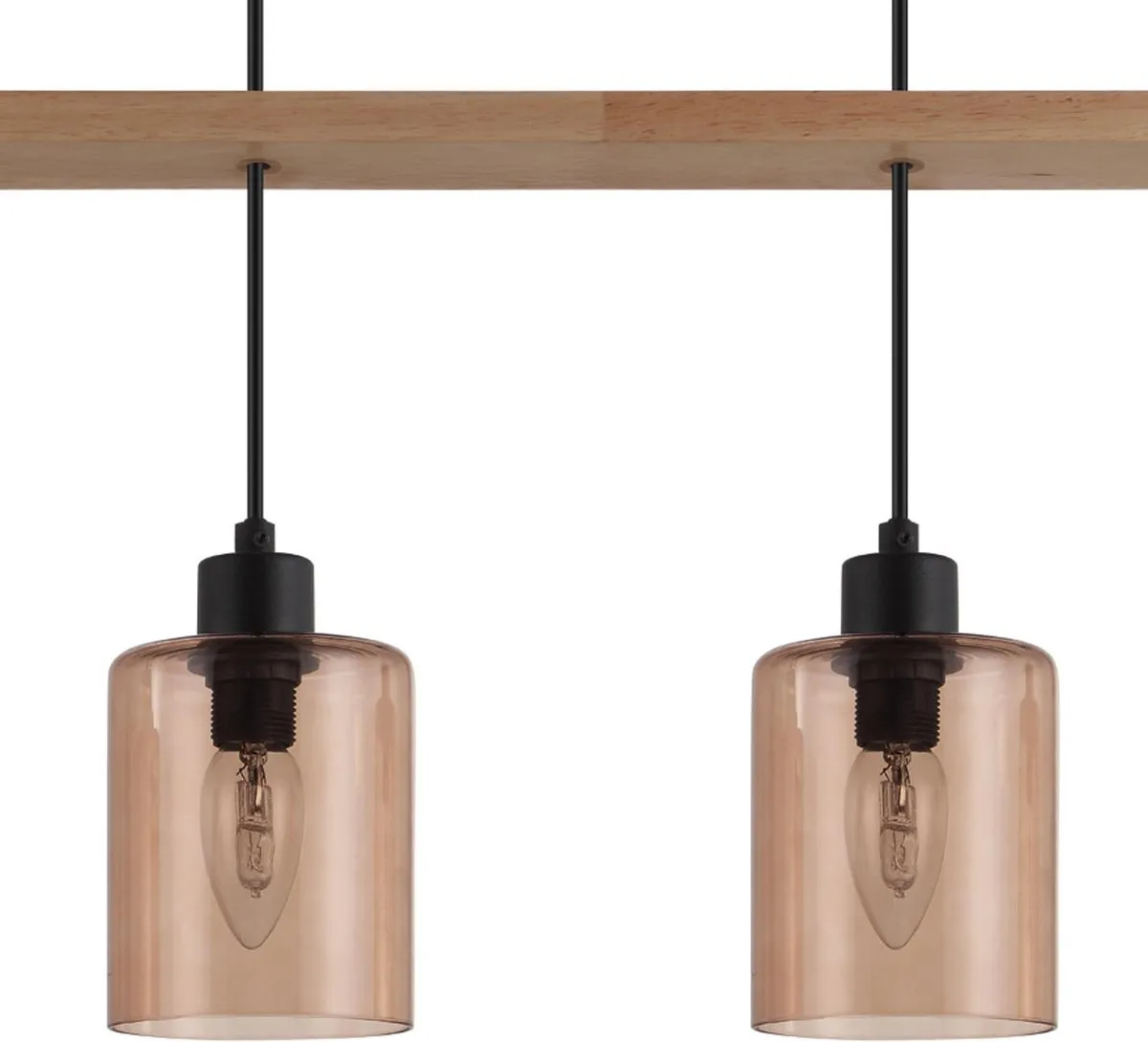 Eglo Coolmont Hanglamp E14 - 77,5 cm - Zwart/Hout