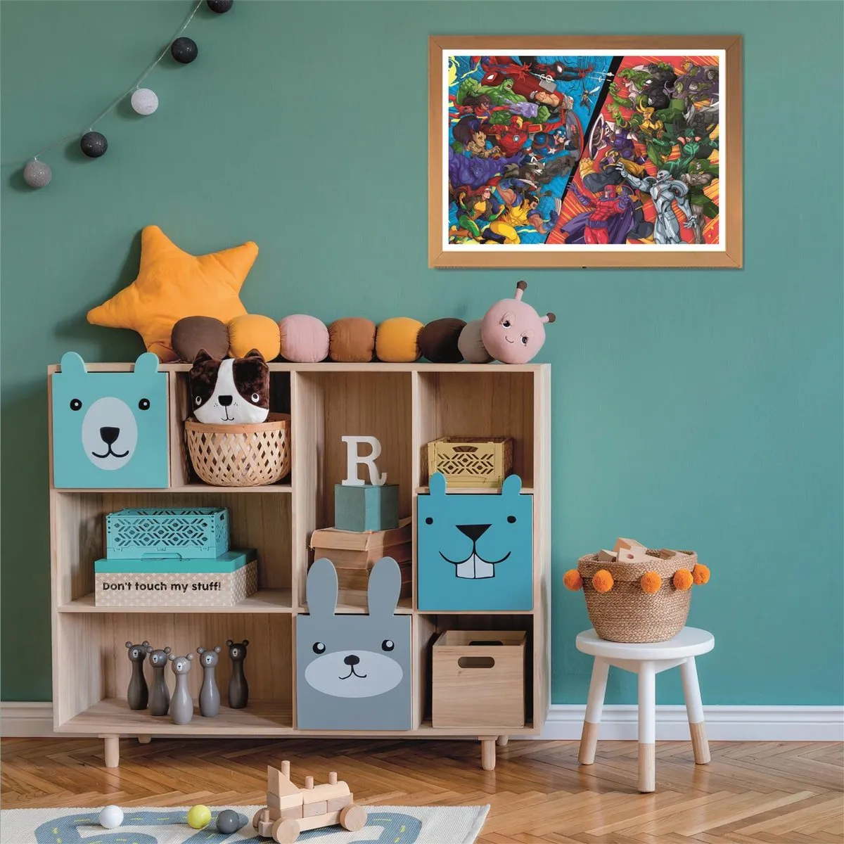 Clementoni Superhelden vs Schurken Kinderpuzzel 104 Stuks - Multikleur