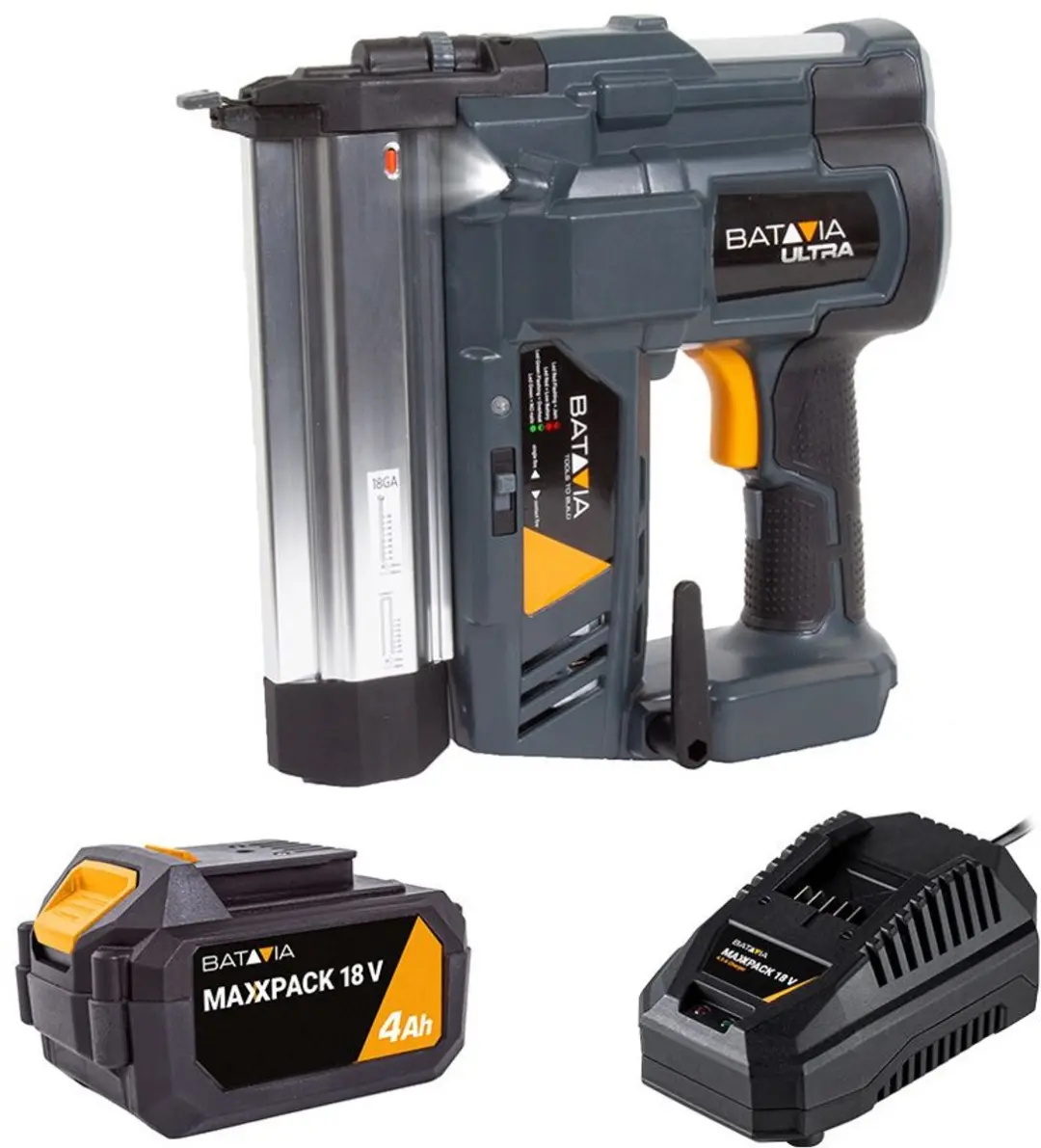 Batavia 18V Accu Combi Tacker 18GA Ultra B2_7063094 - 4.0Ah Accu