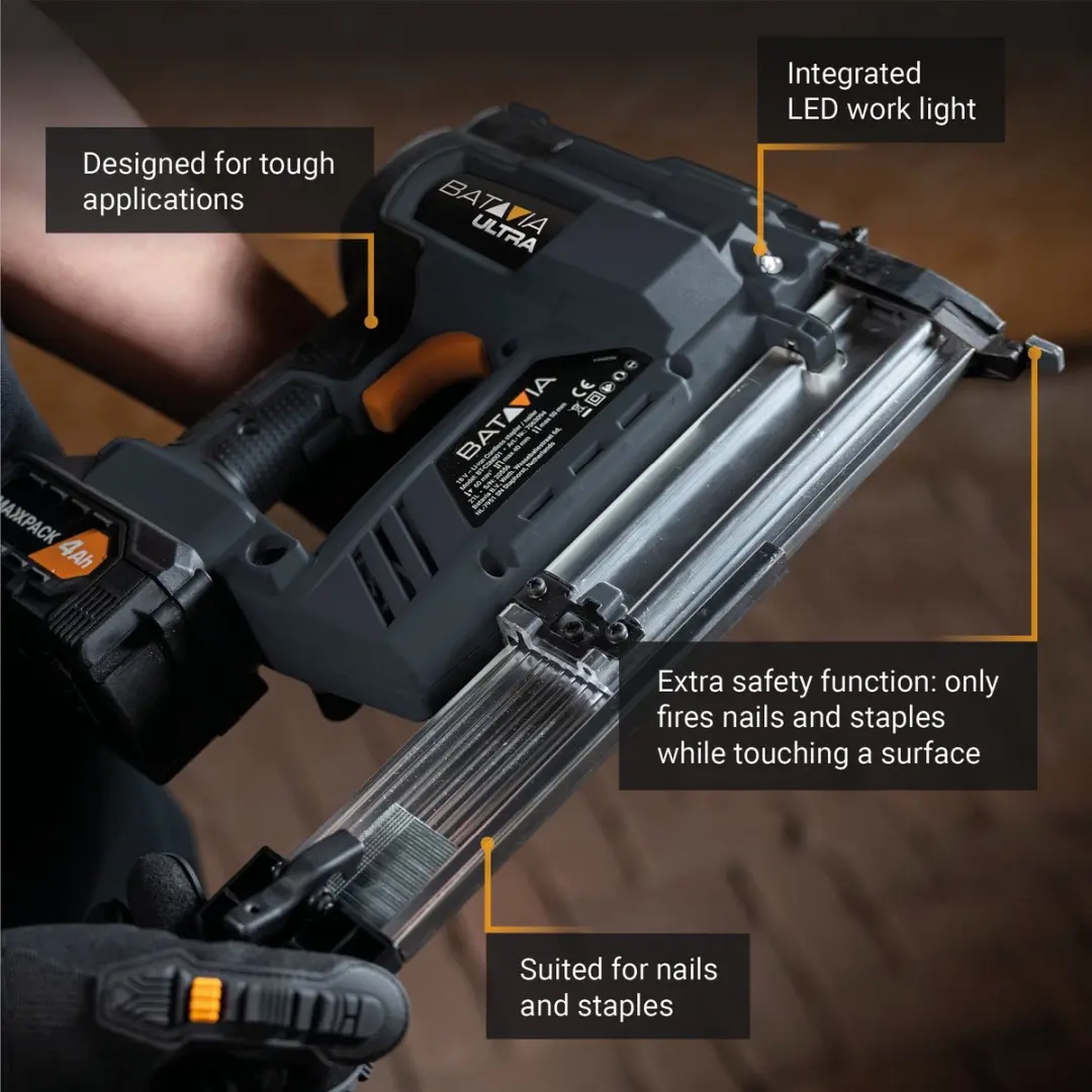 Batavia 18V Accu Combi Tacker 18GA Ultra B2_7063094 - 4.0Ah Accu