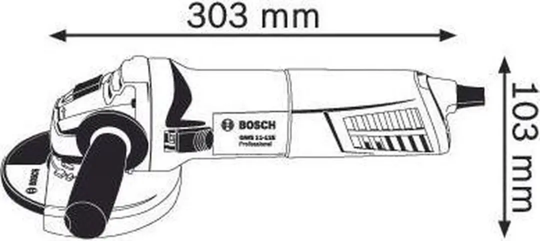 Bosch Professional GWS 11-125 Slijpmachine 1100W - 125mm Metaal