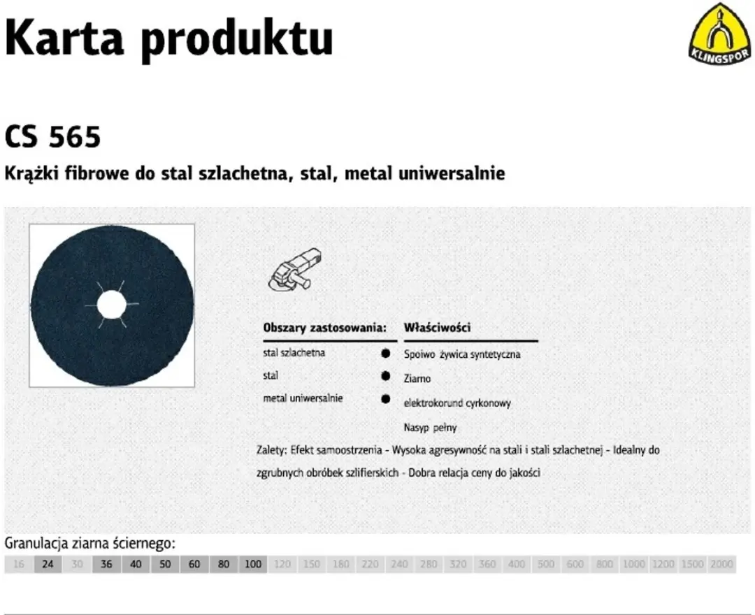 Klingspor CS 565 Schuurpad 125mm - 100 Granulatie - 25 Stuks