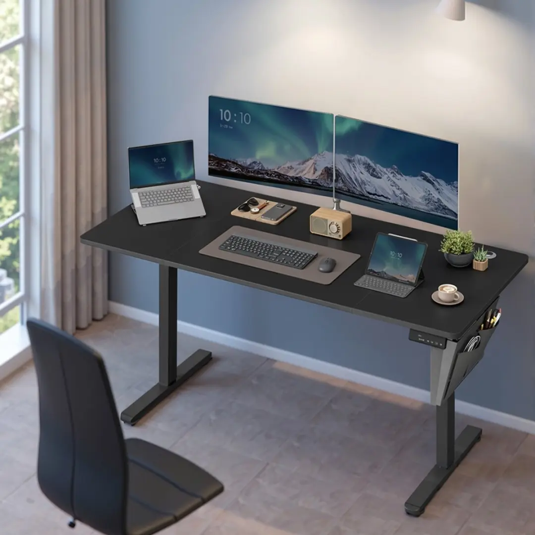 Songmics Elektrisch Zit-Sta Bureau 160,1x70cm - Zwart