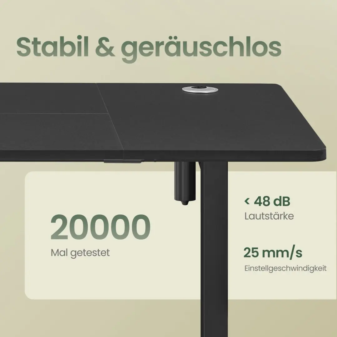 Songmics Elektrisch Zit-Sta Bureau 160,1x70cm - Zwart