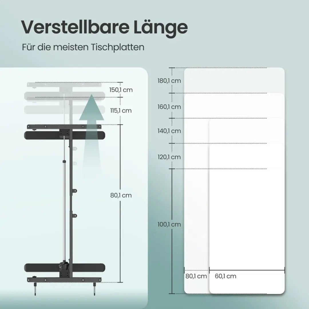 Songmics Hoogteverstelbaar Bureau - Zwart