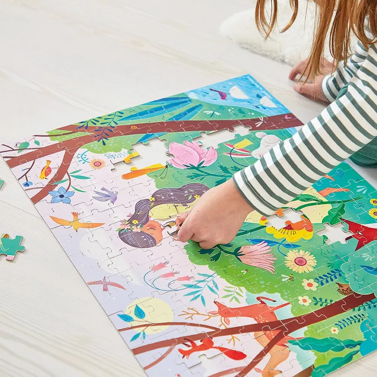 Janod Moeder Natuur Puzzelkoffer 200 Stuks - 7+