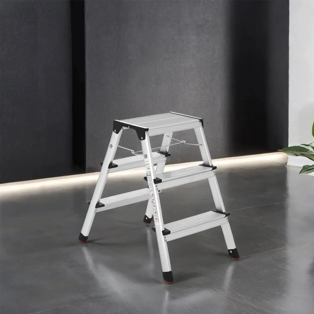 Songmics Opvouwbare Trapladder Aluminium 2x3 Treden
