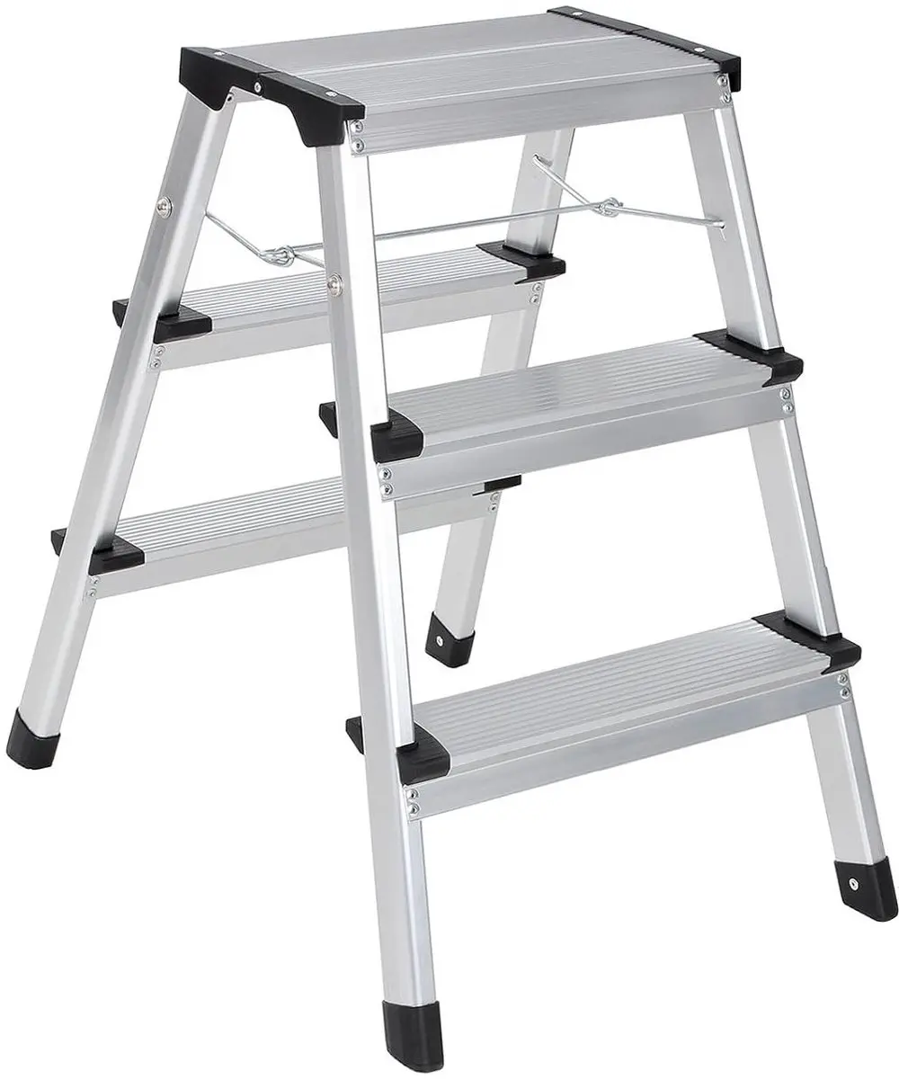 Songmics Opvouwbare Trapladder Aluminium 2x3 Treden