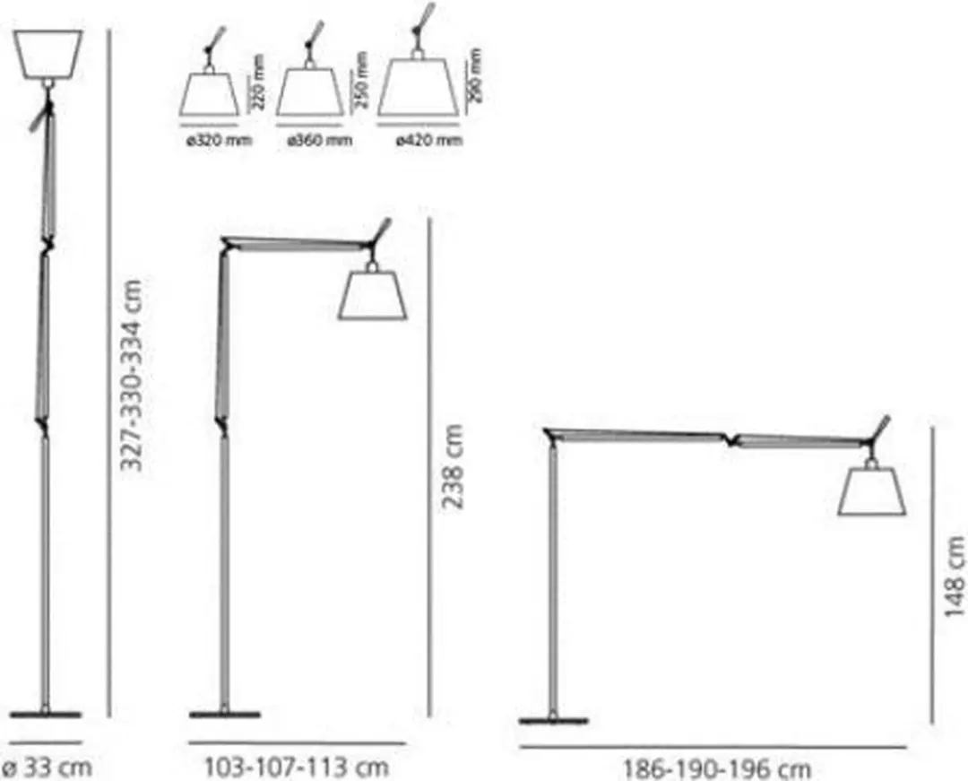 Artemide Tolomeo Mega Vloerlamp - Perkament Ø42cm