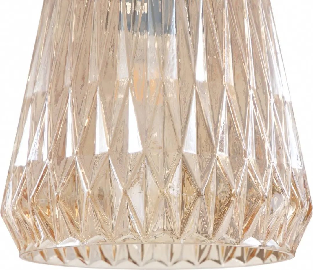 Lindby Hanglamp Glas Metaal 35cm E27 - Amber