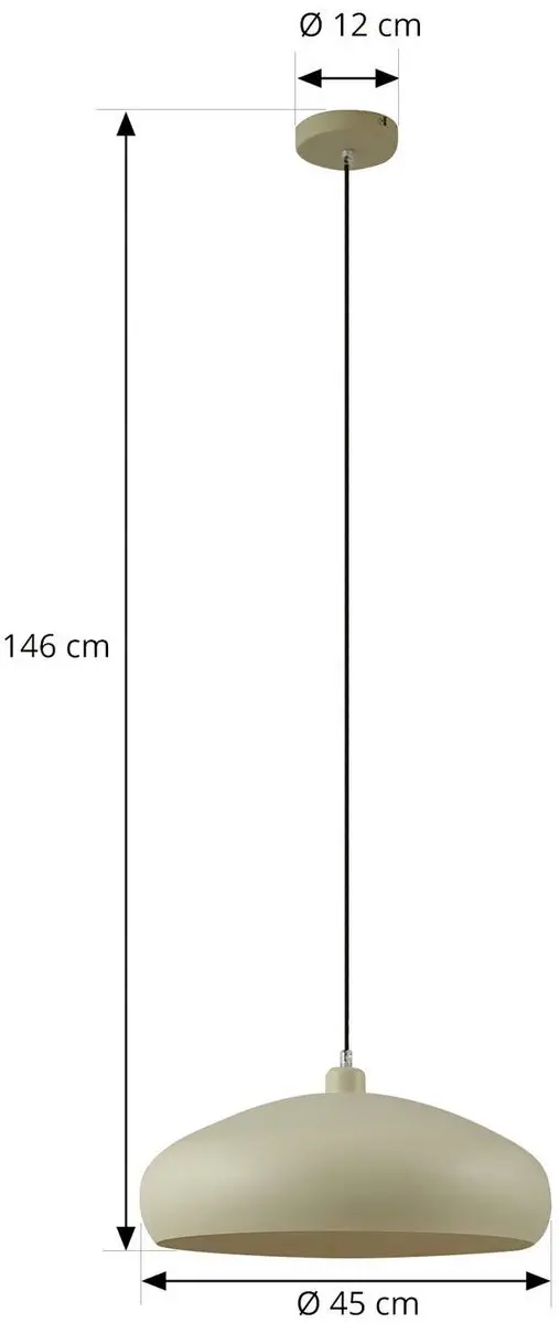 Lindby Hanglamp 1 Licht E27 - 15W - Lichtgroen