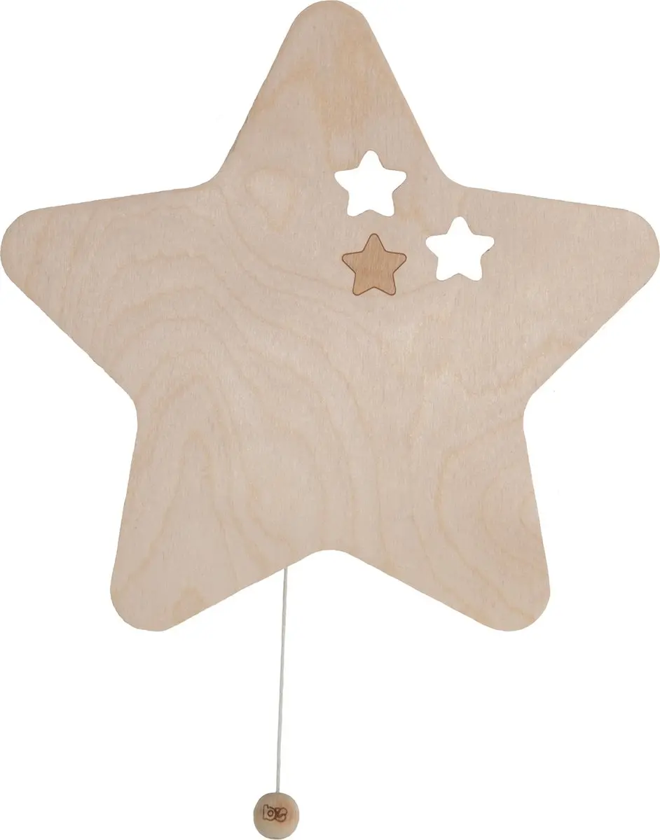 Baby's Only Houten Wandlamp Ster Wonder