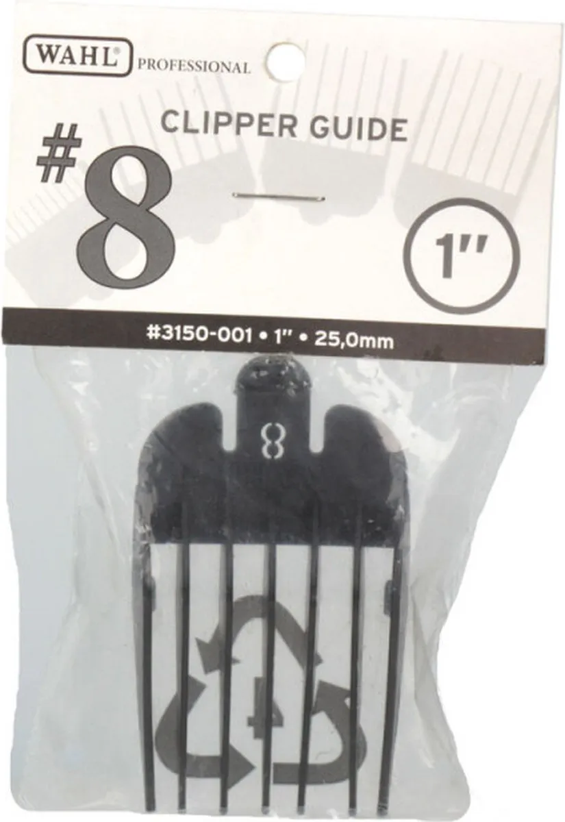 Wahl Moser Nº8 Haarkam 25mm - Zwart