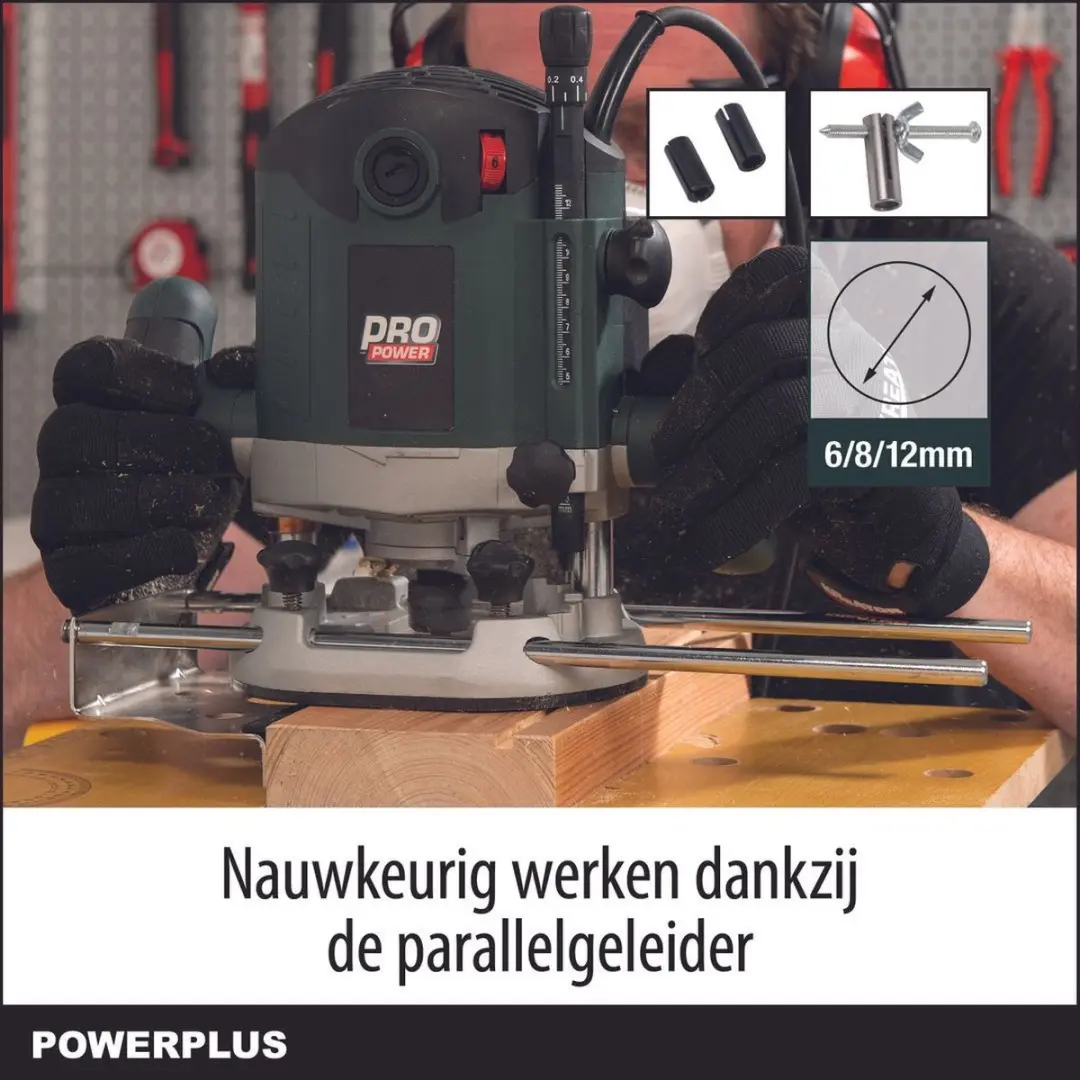 Powerplus Pro Power Bovenfrees 2100W - Groen - afbeelding 6 van 6
