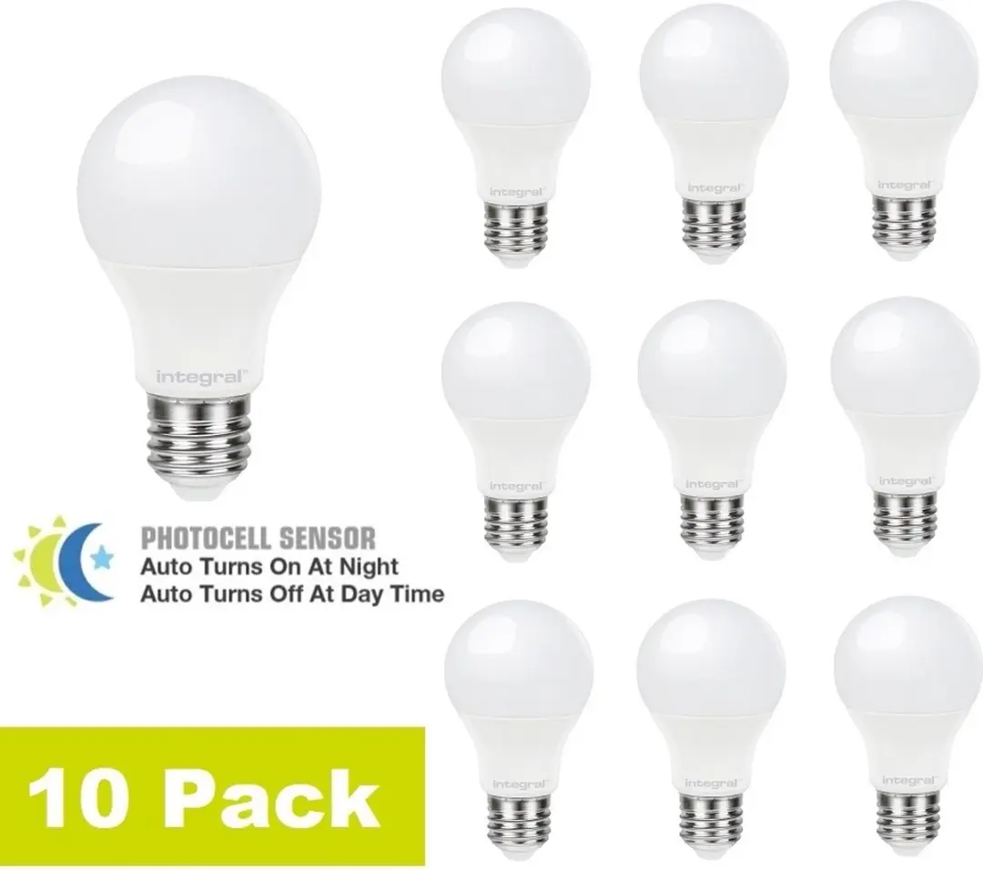 Integral LED E27 4,8W 470lm 2700K Dag/Nacht Sensor - 10 Stuks