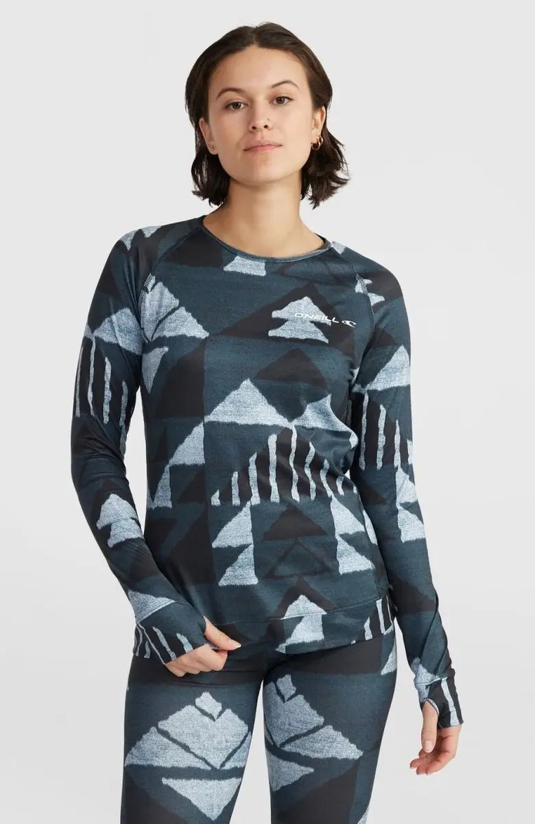 O'Neill Base Layer Top - Thermoshirt M - Blue Triangle Ikat