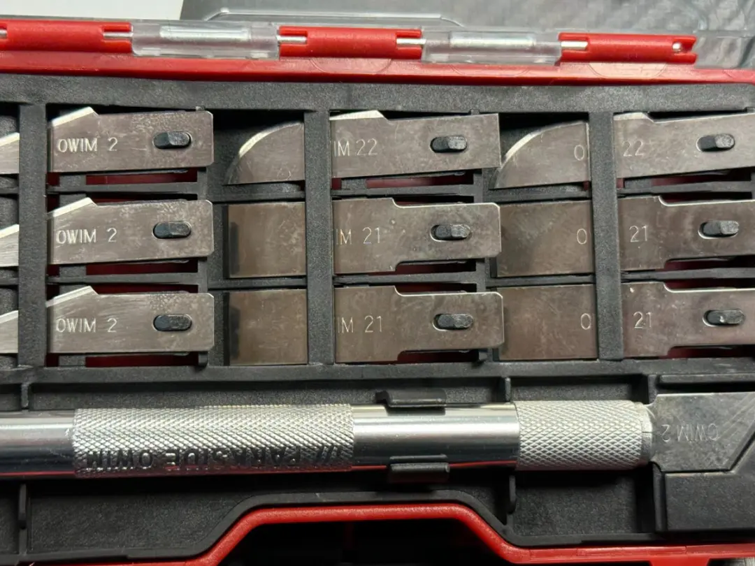 Parkside Precisie Hobbymes Set 10-delig - Scalpels met 9 reservemesjes - Zilver