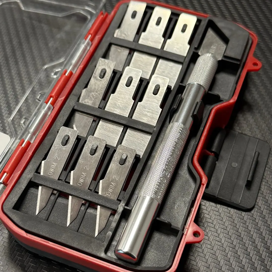 Parkside Precisie Hobbymes Set 10-delig - Scalpels met 9 reservemesjes - Zilver