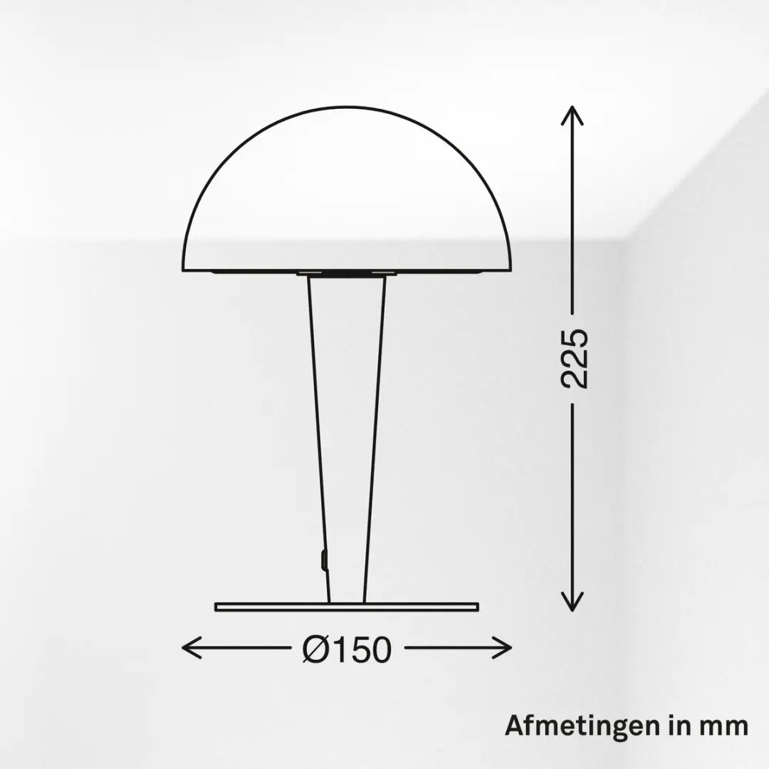 Briloner Wanda Tafellamp E14 - Antraciet Metallic Ø15x22.5cm - afbeelding 6 van 6