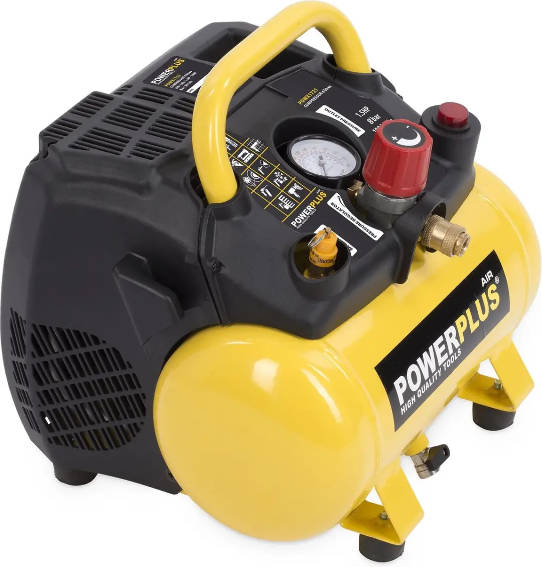 Powerplus POWX1721 Luchtcompressor 1100W 8 bar - 6L - afbeelding 6 van 6