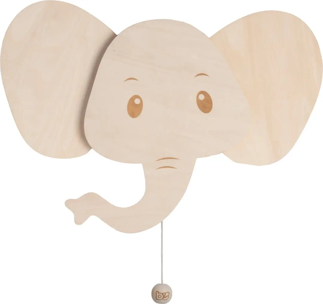 Baby's Only Wonder Houten Wandlamp Olifant