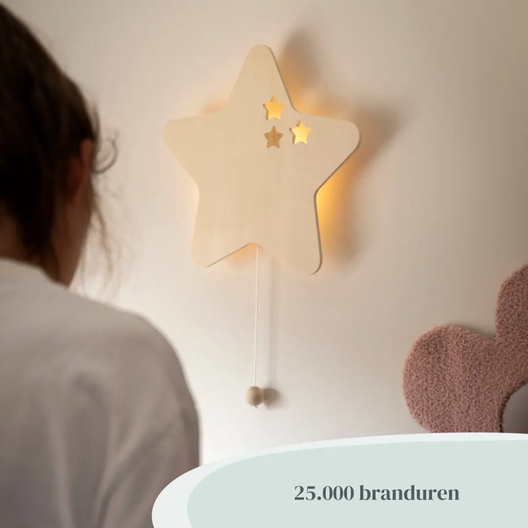 Baby's Only Wonder Houten Wandlamp Olifant - 14W Warm Wit