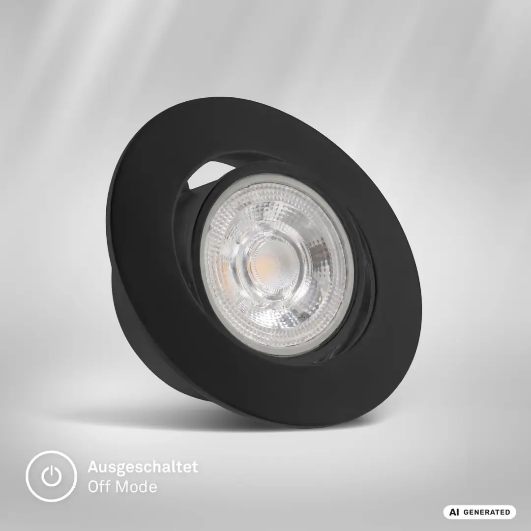Briloner Inbouwspots Set 3x - 4.9W 3000K - Ø9cm - Zwart