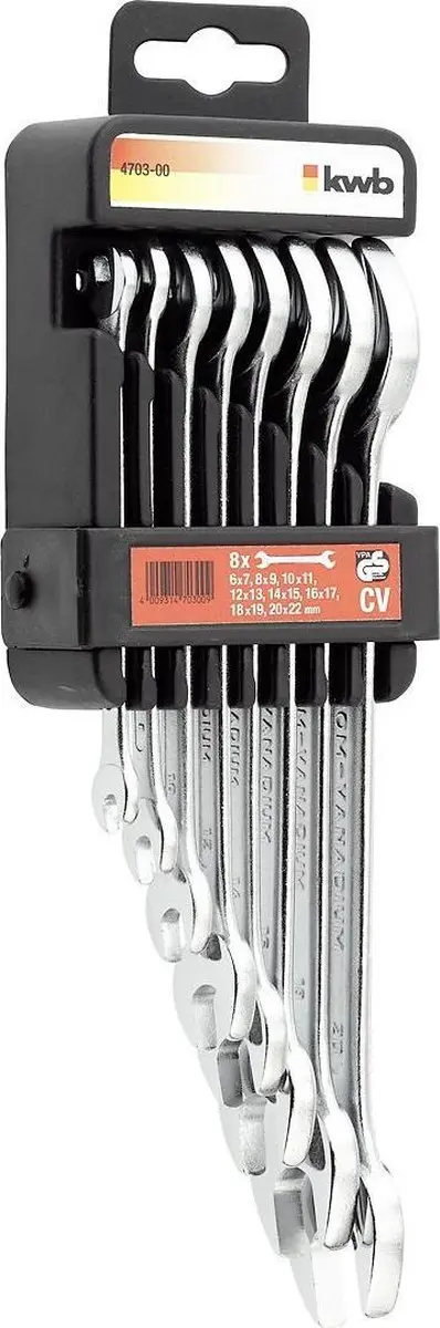 KWB Steeksleutelset 8-delig 4703-00