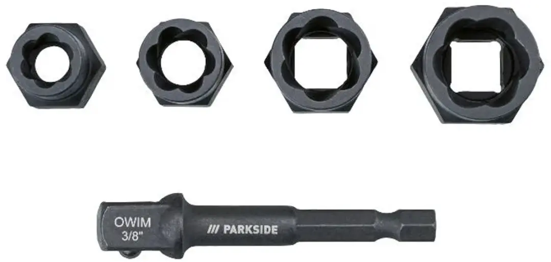 Parkside Moeruitdraaierset 5-delig - 8/13/15mm