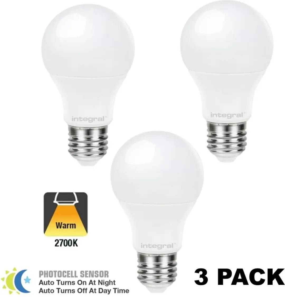 Integral E27 Day/Night Sensor LED Lamp 4.8W 470lm - 3 Stuks - Mat - afbeelding 6 van 6