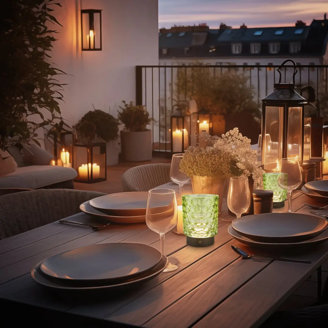 Briloner Sunora Oplaadbare Tafellamp Groen - Set van 2