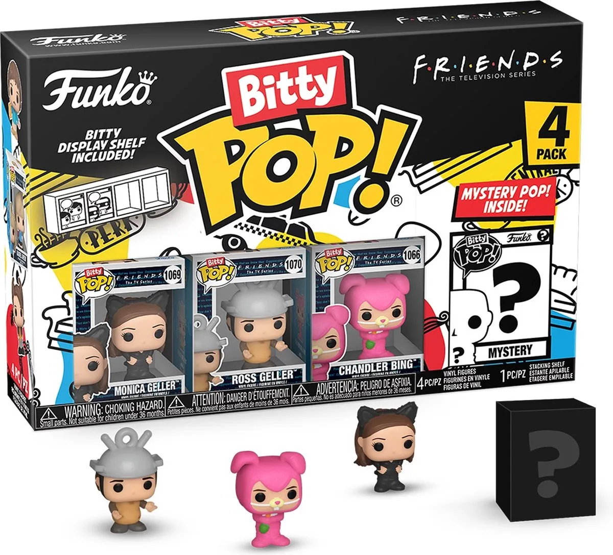 Funko Pop! FRIENDS Bitty Pop 4 Pack - Monica als Catwoman - 2.5cm