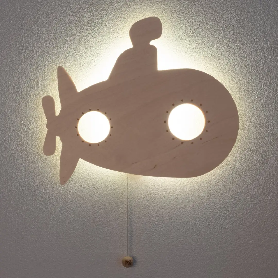 Baby's Only Duikboot Wonder Houten Wandlamp - 14W Warm Wit