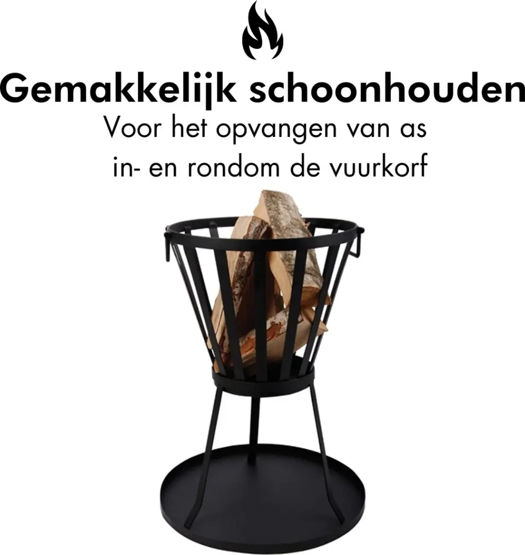 Esschert Design Bodemplaat rond L - Tuinhaarden - Staal - Zwart - afbeelding 2 van 3
