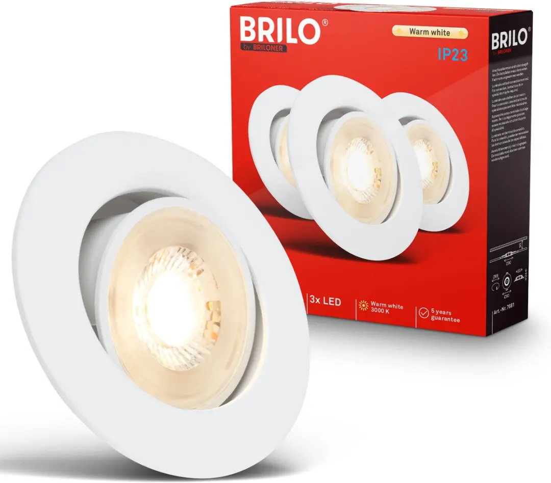 Briloner Inbouwspots 3 Stuks