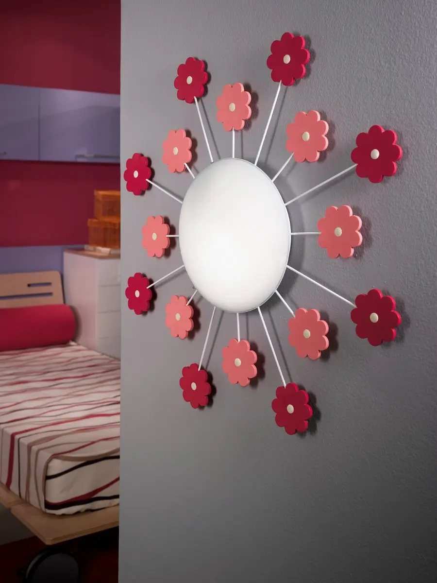 Eglo Viki 1 Plafondlamp E27 - Ø61,5cm - Roze/Wit