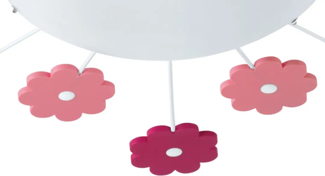 Eglo Viki 1 Plafondlamp E27 - Ø61,5cm - Roze/Wit