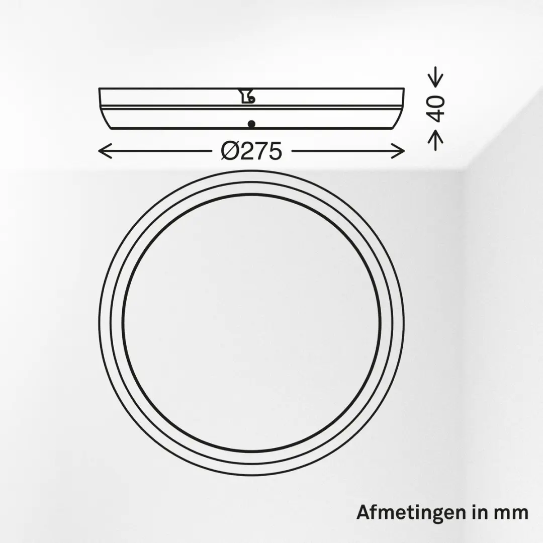 Briloner Navaro LED Plafondlamp 18W - Ø27cm - Chroom