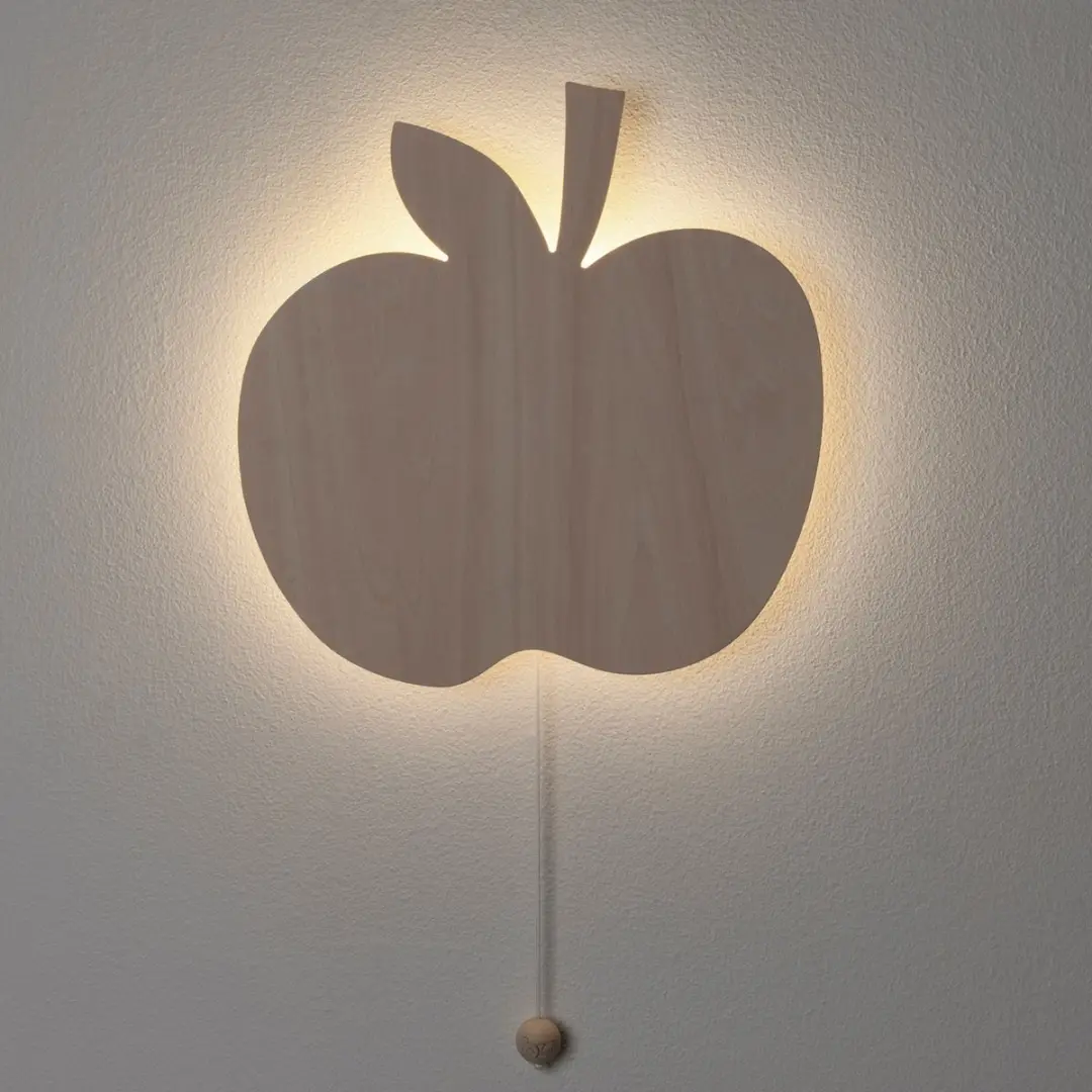 Baby's Only Houten Wandlamp Wonder Appel - 14W Warm Wit