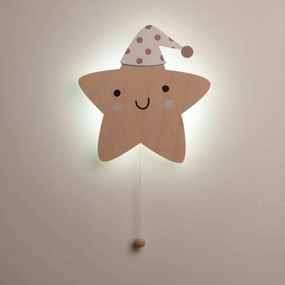 Baby's Only Houten Wandlamp Ster Heaven - Warm wit licht 14W